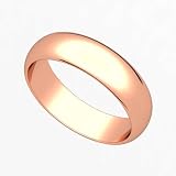 14k Rose Gold 5mm Classic Plain Wedding Band Ring