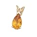14K Yellow Gold Pear Shape Citrine Pendant