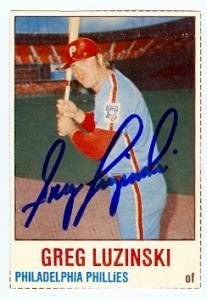 Greg Luzinski Autographed/Hand Signed Baseball Card (Philadelphia Phillies) 1978 Hostess #8