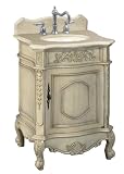 Belle Foret BF80030R Single Basin Bathroom Vanity, Antique Parchment