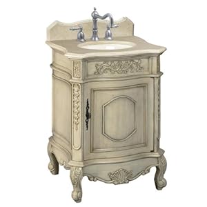 Belle Foret BF80030R Single Basin Bathroom Vanity, Antique Parchment,Belle Foret,BF80030R,33689280030R