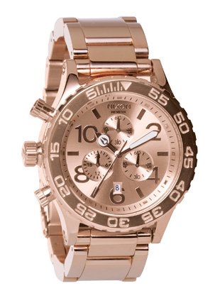 Nixon 42-20 Chrono Watch - Men's All Rose Gold, One Size