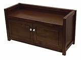 IMAGE OF Winsome Wood Bench with Storage, Walnut