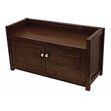 Winsome Wood Bench with Storage, Walnut