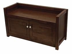 Winsome Wood Bench with Storage, Walnut