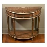 Half Round Console Table in Brown