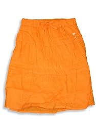 Cool Island - Girls 3 Tier Wrinkle Look Skirt, Orange