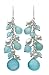 Kit Heath Sterling Silver 50GFBCD Ladies Cluster Fresh Water Pearl Blue Chalcedony Drops Earrings