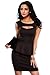Amour Women's Vintage V-Neck Peplum Dress