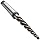 Alvord Polk 655-H High-Speed Steel Construction Reamer, Left Hand Spiral Flute, Taper Shank, Uncoated (Bright)