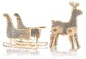 Konstsmide 3980-000 Schlauch-Silhouette Rentier mit Schlitten außen