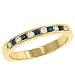 Channel Set Diamond (.13ct) and Sapphire (.14ct) Ring