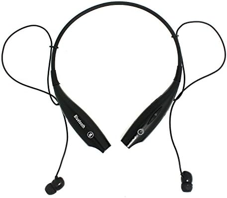 VoiceBeats Universal HV-800 Wireless Bluetooth Stereo Headset Music A2dp Stereo Bluetooth Headset Vibration Neckband Style Headset Earphone Headphone for Cellphones Enabled Bluetooth (Black)