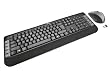 Trust 18045 - Teclado multimedia y rat�n inal�mbricos, color negro/plateado