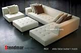 4PC MODERN EURO DESIGN LEATHER SECTIONAL SOFA S4707