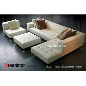 4PC MODERN EURO DESIGN LEATHER SECTIONAL SOFA S4707
