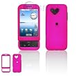 Hot Pink Rubber Feel Snap-On Cover Case Cell Phone Protector for HTC G1 Google Dream [Beyond Cell Packaging]