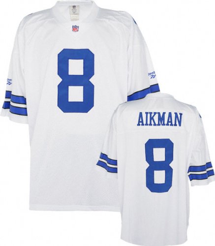 Troy Aikman White Reebok NFL Premier Throwback Dallas Cowboys Jersey