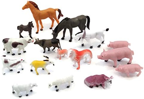 16 Piece Farm Animal Playset - Farm Animal Toy