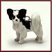MiniPets Sterling Silver Enameled Papillon Dog Charm