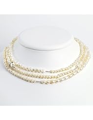 Sterling Silver White Freshwater Cultured Pearl Necklace