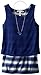 Speechless Big Girls' Striped Tank with Slub Popover