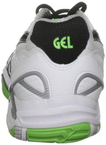 Asics Men's Gel Challenger 8 White/Limousine/Lightning Tennis Shoe E102Y 0199 8 UK