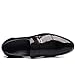OUOUVALLEY Mens Patent Leather Tuxedo Dress Shoes Lace up Pointed Toe Oxfords 1866 Blak 9.5D(M) US Black