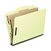 Pendaflex 1157G Pendaflex Pressboard Classification Folders, Ltr, 4-Section, Lt Green, 10/Box