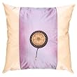 Decorative Handmade Silky Lavender & Opal Cushion Cover / Pillow Sham - Golden Sunflower Design