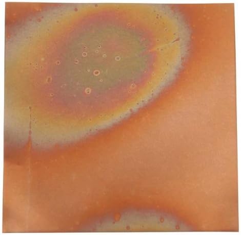 Lillypilly Copper Sheet Metal Square Flamed Patina 36 Gauge - 3x3 Inch by Lillypilly Designs