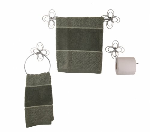Danya B QBA580 3 Piece Flower Bath Set