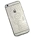iPhone 5 / 5S / Se Compatible, Deco Fairy Ultra Slim Translucent Silicone Clear Case Gel Cover for Apple (Floral Sugar Skull iPhone 5 / 5S / Se)