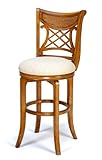 30"H Glenmary Oak Finish Swivel Bar Stool