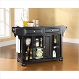 Crosley Furniture Alexandria Solid Black Granite Top Kitchen Island in Blac ....