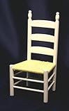 Miniature White Wood Ladderback Chair