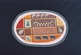 Cabin Montage Lodge Decor Bear Oval Jute Rug
