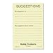 Buddy Products Suggestion Box Cards, 4 x 6 Inches, Yellow, 50 Cards per Pack (5621)