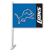 BSS - Detroit Lions NFL Car Flag with Wall Brackett