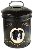 Border Collie Dog Biscuit Treat Tin
