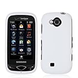 White Rubberized Snap-On Hard Skin Case Cover for Samsung Reality U820 Phon ....
