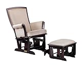 Shermag Contemporary Glider Rocker Combo with Lock, Espresso/Oatmeal