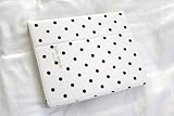 White Smooth Canvas with Black Polka Dot iPad 2 Protective Case Cover