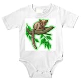 Onesie with africa, primate, tarsier, monkey, branch