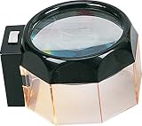 Lighted 3.5 Glass Dome Magnifier - 5X Magnification