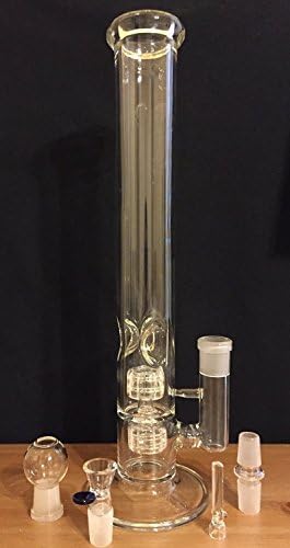 Glass Oil Rig Hookah 10" - Glass Bubbler Oil Rig Water Vaporizer- glass bong double honey comb 18.8mm joint water Pipe For Smoking Flavored Tobacco