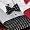 5-Pleat Horizontal Stripe Spread Collar Tuxedo Shirt Black 15.0/32