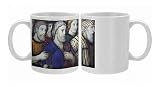 Stained glass window of pilgrims, London, England, United Kingdom, Europe Photo Mugs
