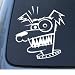 MAD DOG - Crazy Puppy Cujo - Vinyl Car Decal Sticker #1321 | Vinyl Color: White