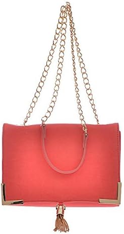 Fashion Purse Evening Bag Clutch Everyday Fancy 9.25W7H2.25D Coral Red